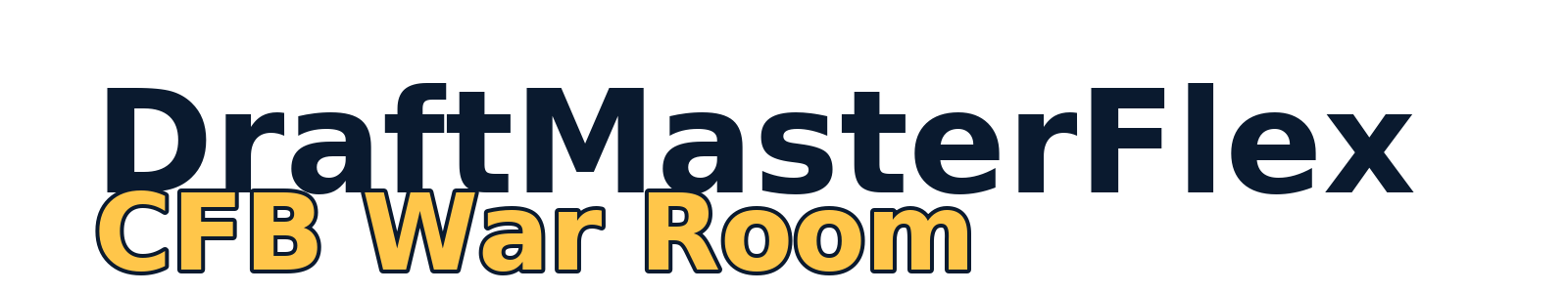 Draftmasterflex U: The CFB War Room